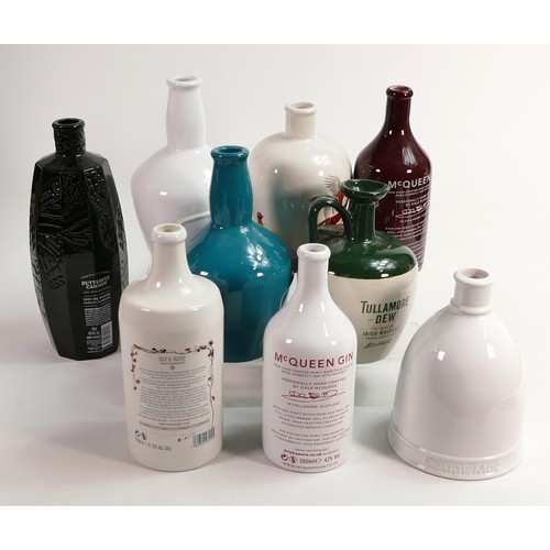 349 - Wade Whisky & Gin themed ceramic decanters including - Rock Rose Gin, McQueen Gin, Famous Grouse, Ro... 