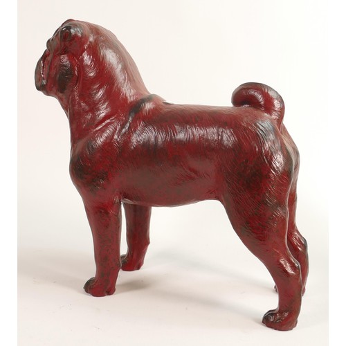 362 - North Light large resin figure of a standing Pug, height 31cm. This was removed from the archives of... 