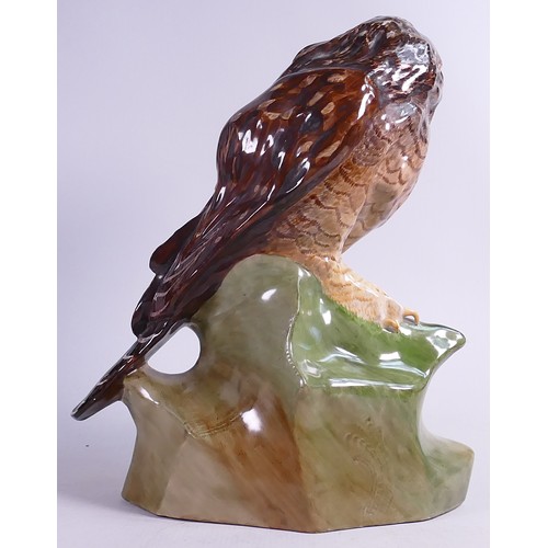 386 - A rare Wade Earthenware model of an Eagle perched on a rock, c1930, h.35cm. This was removed from th... 