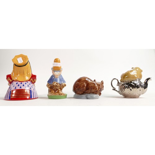 411 - Wade Alice in Wonderland figures Queen of Hearts (handwritten to base), Dormouse, Cheshire Cat & Ali... 