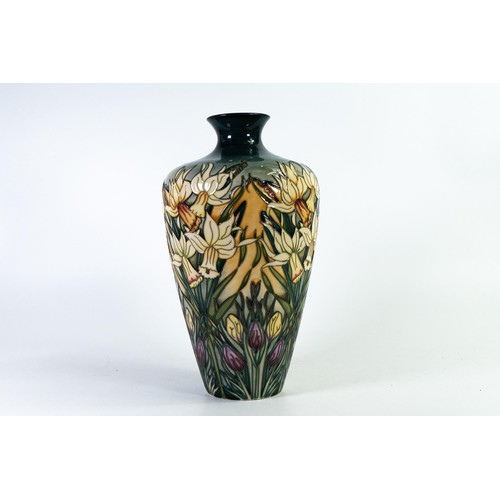 495 - Moorcroft Ode to Spring vase, designed by Rachel Bishop, limited edition of 250. Height 31cm