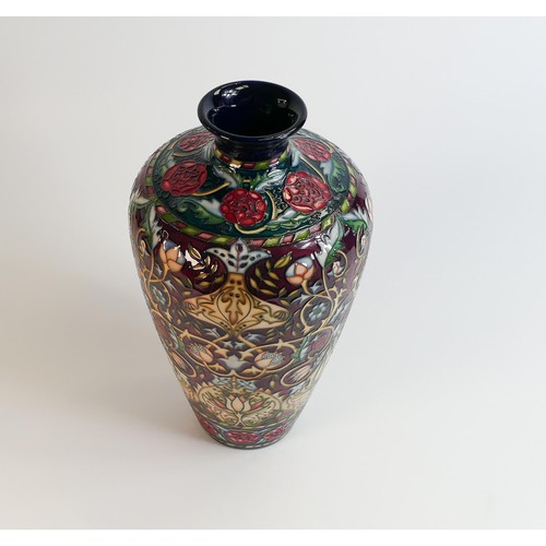 496 - Moorcroft Bullers Wood vase By Rachel Bishop dated 2001. Limited edition of 100, height 32.5cm