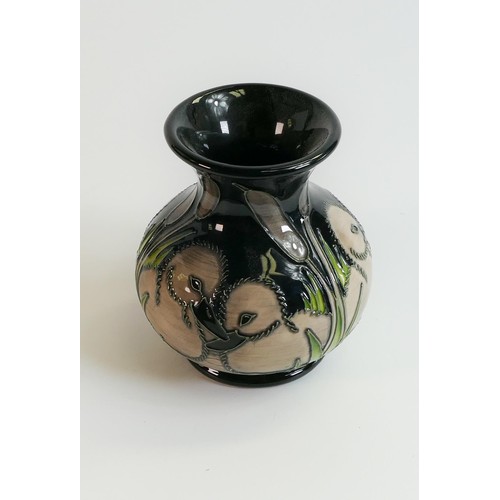 518 - Moorcroft boxed, numbered edition vase Siblings, dated 2012, height 9cm