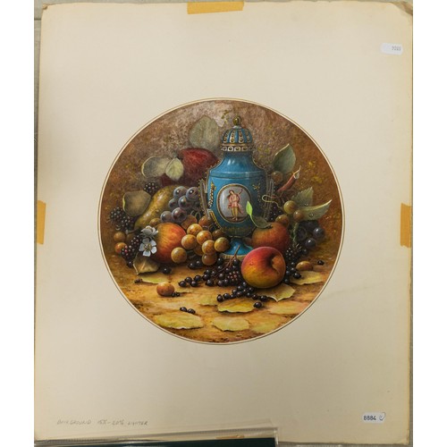 678 - A quantity of original artworks and prints relating to plate productions at the Wedgwood factory c19... 