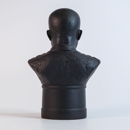 684 - Wedgewood black Jasper ware bust of Dwight D Eisenhower, titled President of The United States 1953-... 