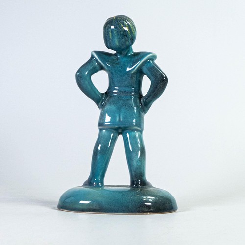 708 - Beswick rare blue glazed figure Annabel 442, h.22cm.