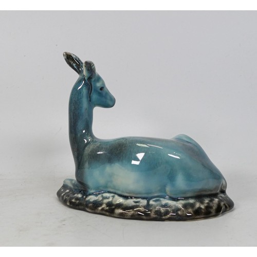 745 - Beswick early blue glazed seated deer 721