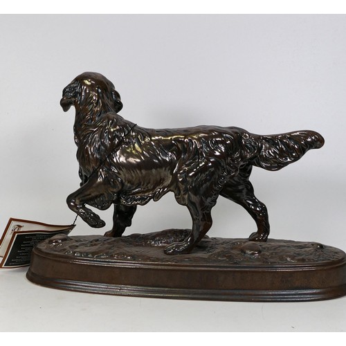 760 - Beswick Britannia collection bronzed figure of a Setter 2986, height 20cm