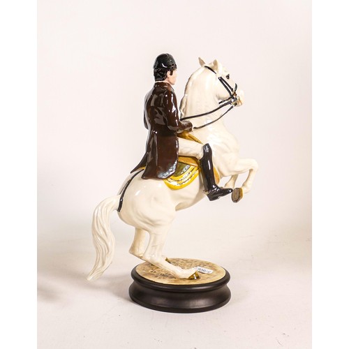 784 - Beswick Lipizzaner with rider on a round base 2467, first version.