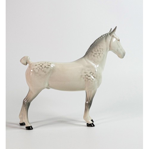 789 - Beswick grey gloss hackney Horse 1361, ear restored.