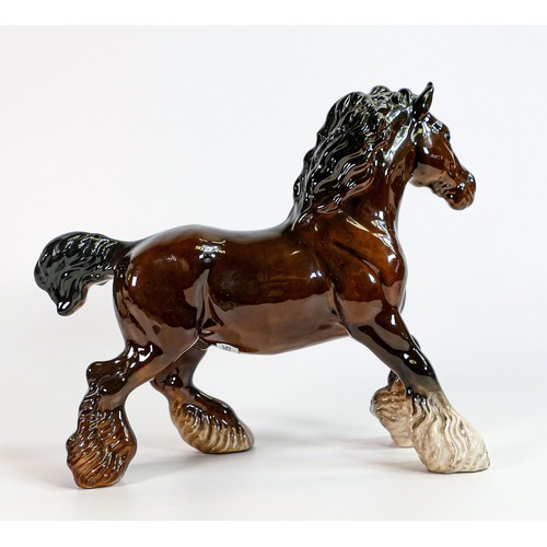 808 - Beswick cantering Shire 975, brown gloss