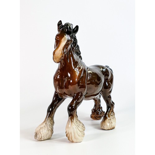 808 - Beswick cantering Shire 975, brown gloss