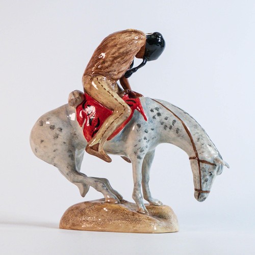 829 - A prototype Beswick figure of a North American Indian on horseback, modelled by Michael Sutty, for a... 