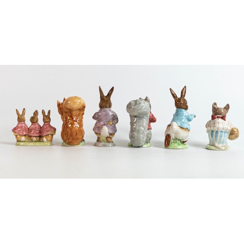 866 - Beswick Beatrix Potter BP2a figures Timmy Tiptoes (red jacket), Mrs Tittlemouse, Peter Rabbit, Mr Be... 