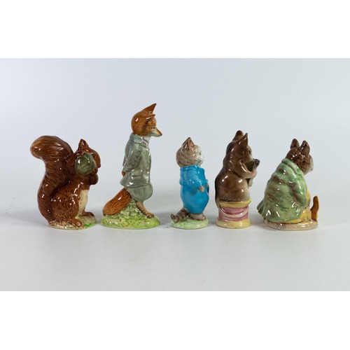 871 - Beswick Beatrix Potter BP2a figures Tailor of Gloucester, Tom Kitten, Samuel Whiskers, Squirrel Nutk... 