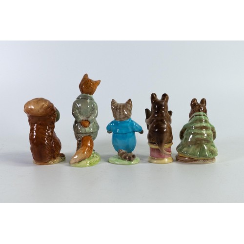 871 - Beswick Beatrix Potter BP2a figures Tailor of Gloucester, Tom Kitten, Samuel Whiskers, Squirrel Nutk... 