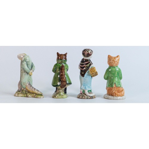 876 - Four Beswick Beatrix Potter figures of Susan, Ginger, Simpkin and Sir Isaac Newton (4)