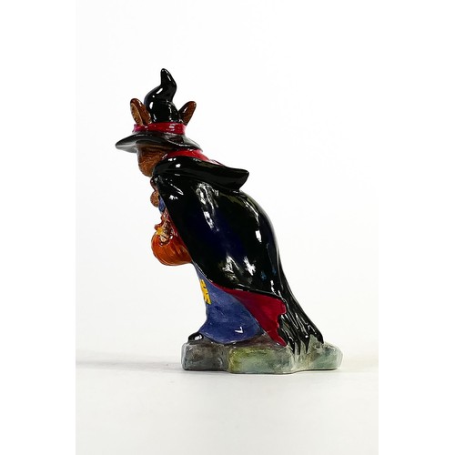 904 - Royal Doulton prototype Bunnykins figure of a witch carrying her broom and a Halloween pumpkin. Prot... 