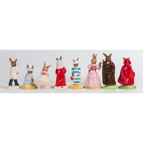 908 - Royal Doulton Bunnykins figures consisting of Doctor, Seaside, Figure of the Year 1998, Ballerina, J... 