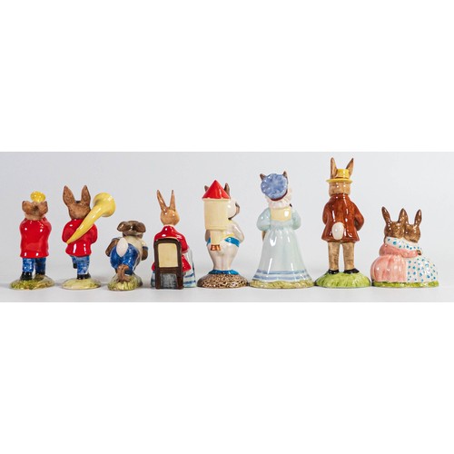 914 - Royal Doulton Bunnykins figures consisting of Storytime, Mr Bunnykins at Easter Parade, Mrs Bunnykin... 