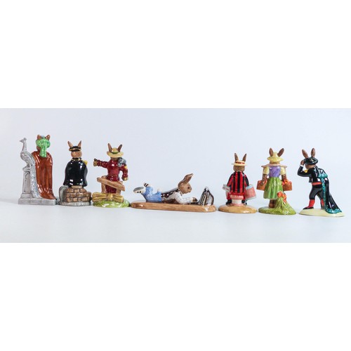 927 - Seven Royal Doulton special colourways, limited edition Bunnykins figures of Dutch,
Drummer, Scarecr... 