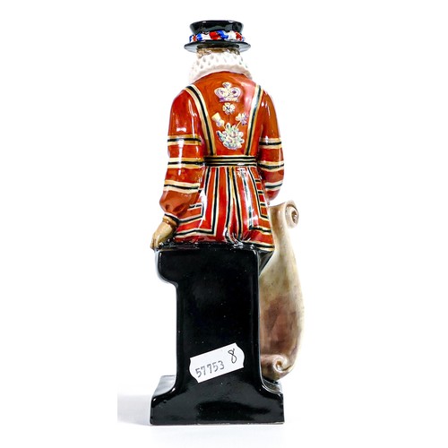 943 - Royal Doulton early advertising figure Standing Beefeater, impressed date for 1927, restoration to w... 