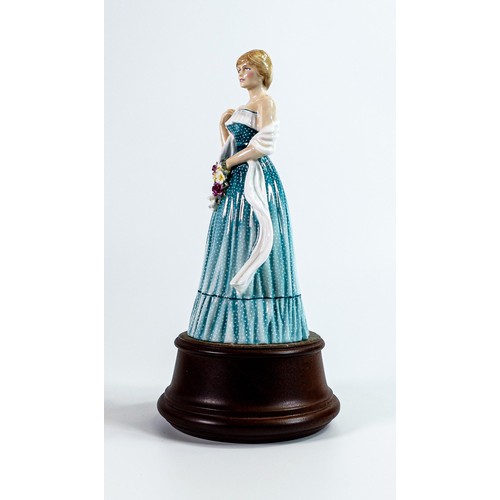 958 - Royal Doulton prestige figure Lady Diana Spencer HN2885, limited edition with wooden plinth, boxed a... 