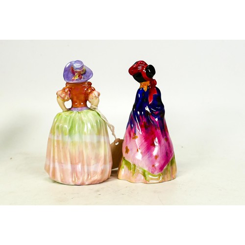 996 - Royal Doulton early small figures Patricia M7 & Paisley Shawl M4 (2)