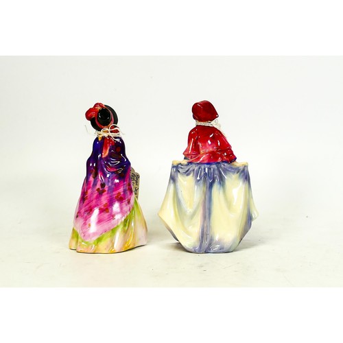 1000 - Royal Doulton early small figures Sweet Anne M27 & Paisley Shawl M4 (2)