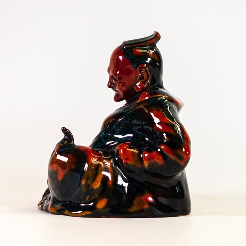 1053 - Rare Royal Doulton Sung Flambe Buddha, height 16.5cm