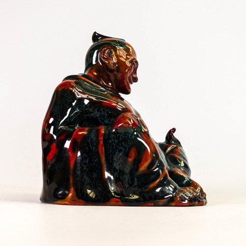 1053 - Rare Royal Doulton Sung Flambe Buddha, height 16.5cm