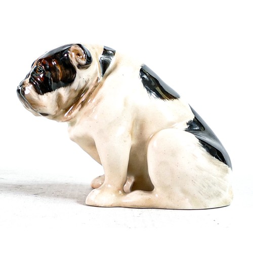 1065 - Rare Royal Doulton seated Bulldog HN881. Circa 1940, height 7cm.