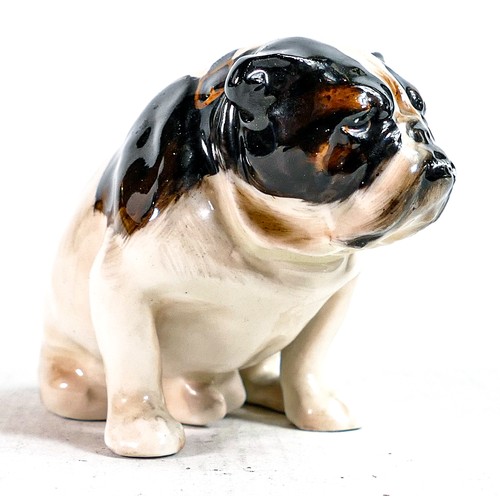 1065 - Rare Royal Doulton seated Bulldog HN881. Circa 1940, height 7cm.