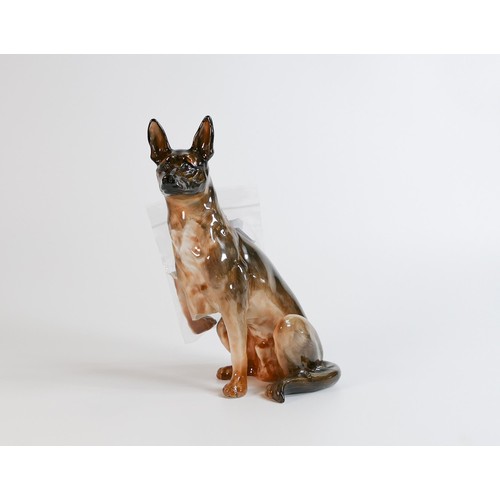 1074 - Royal Doulton early model of a seated Alsatian HN921, impressed date 1930, a/f - front leg detached ... 