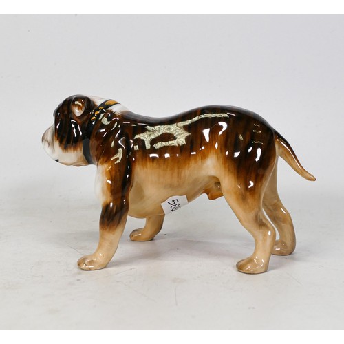 1080 - Royal Doulton Bulldog HN1047 in brown and black tones, height 9cm.