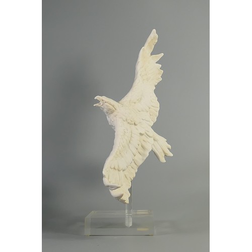 1081 - Royal Doulton Parian figure of an Eagle in Flight with stand, limited edition from the Art is Life s... 