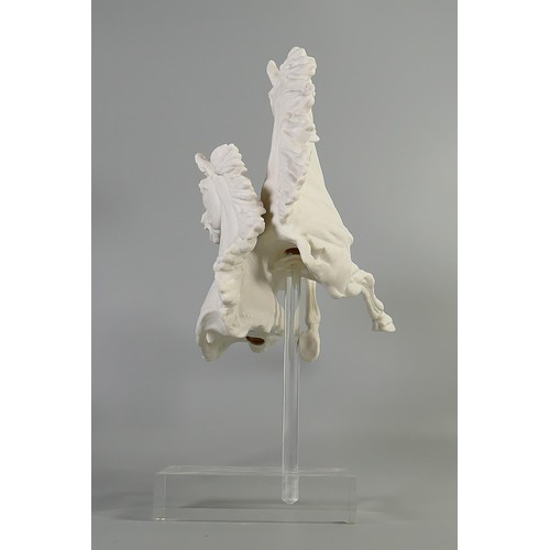 1082 - Royal Doulton Parian figure of Horses with stand, limited edition from the Art is Life series modell... 