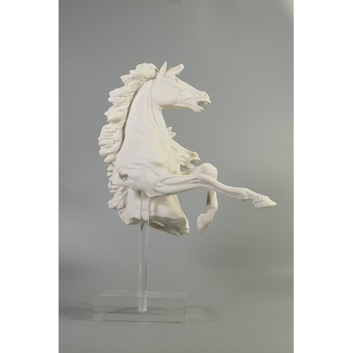 1082 - Royal Doulton Parian figure of Horses with stand, limited edition from the Art is Life series modell... 