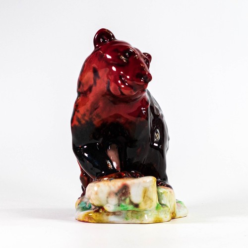 1099 - Rare Royal Doulton Sung Flambe Polar bear & cub, small size, height 19cm