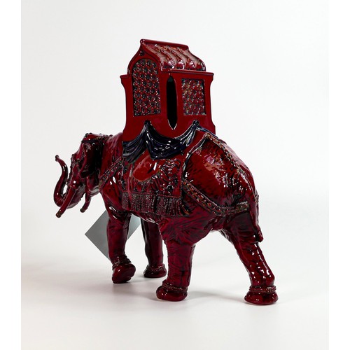 1149 - Royal Doulton Flambe Archives Burslem Artwares model of a Shanxi elephant BA42. Limited edition 28/2... 