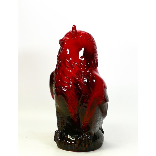 1191 - Royal Doulton large boxed Flambe owl, height 29cm