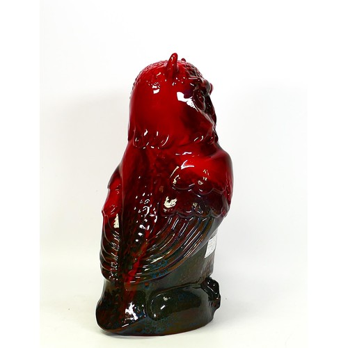 1191 - Royal Doulton large boxed Flambe owl, height 29cm