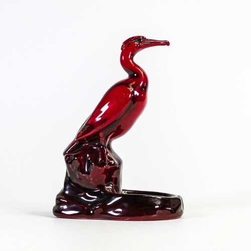 1246 - Royal Doulton Flambe Cormorant pin tray, height 16cm