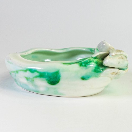 1248 - Royal Doulton Jade dish (a/f - production firing crack to base) diameter at largest 18cm.