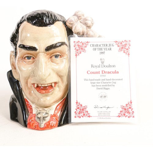 1265 - Royal Doulton large character jug Count Dracula D7053, with cert