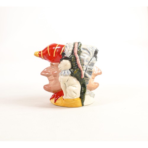 1291 - Royal Doulton large double sided character jug Punch & Judy D6946 limited edition with certificate.