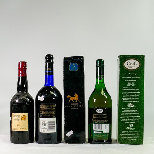 1398 - Four bottles of Sherry to include Harveys Gran Solera (rare sherry) 50cl, Harveys Bristol Cream 1ltr... 