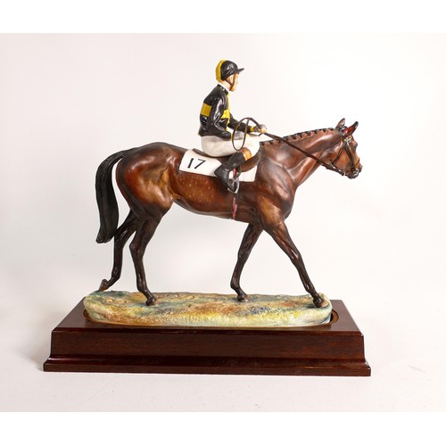 1425 - A Hereford Fine China for Birmingham Mint 'Mill Reef' porcelain race horse figurine, numbered 48/250... 