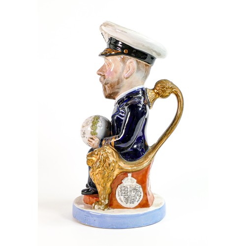 1460 - Wilkinson's Toby jug King George V, designed and signed by Sir Francis Carruthers Gould, height 30cm... 