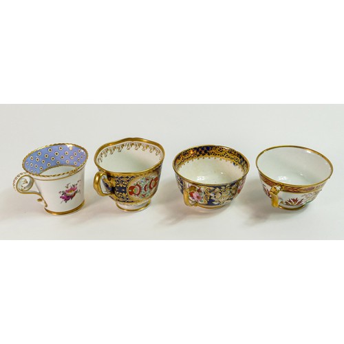 1478 - A collection of 19th century cabinet cups to include Chamberlains coffee cup, Flight & Barr tea cup ... 